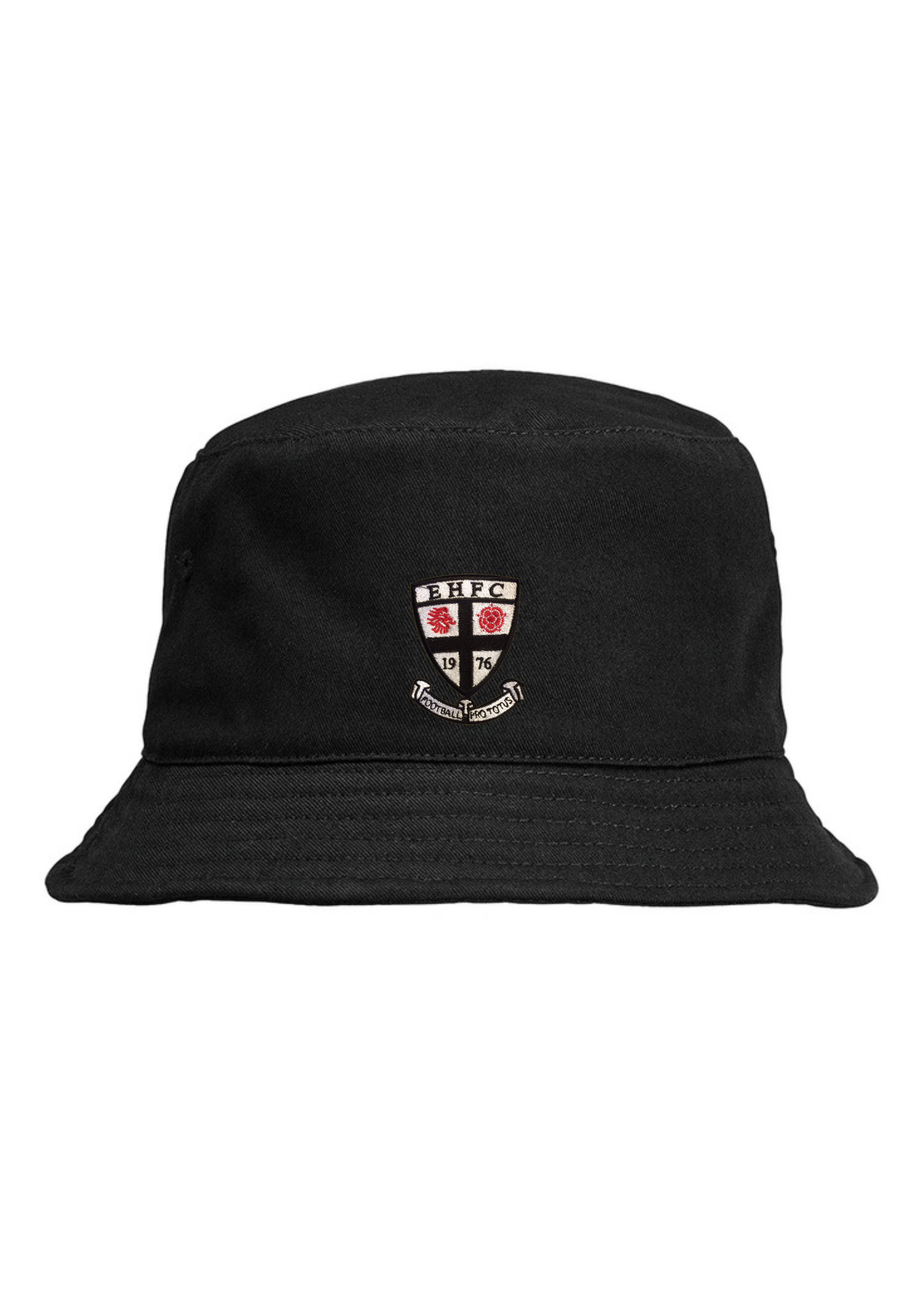 Eccleston & Heskin FC Juniors black bucket hat with embroidered club badge