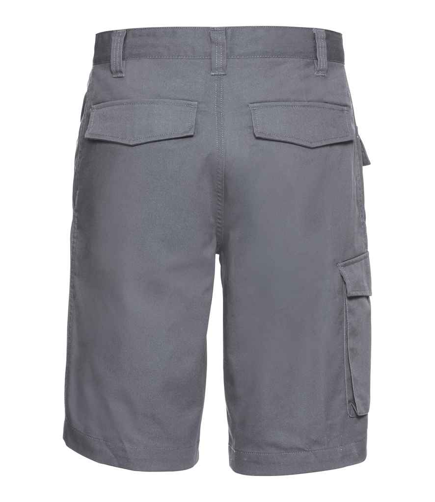 Russell Workwear Poly/Cotton Shorts | Convoy Grey - Lancashire Teamwear