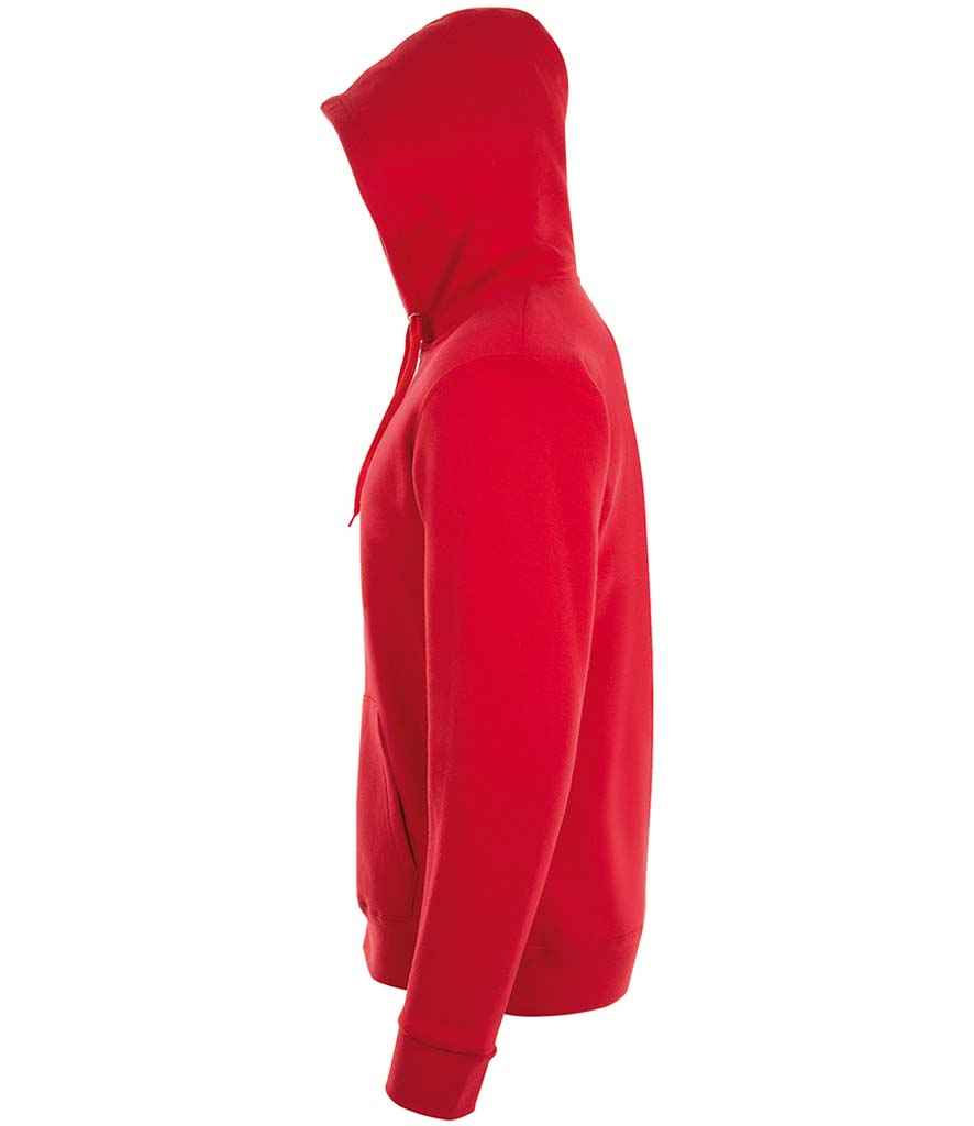 SOL'S Stone Zip Hooded Sweatshirt | Red - Lancashire Teamwear