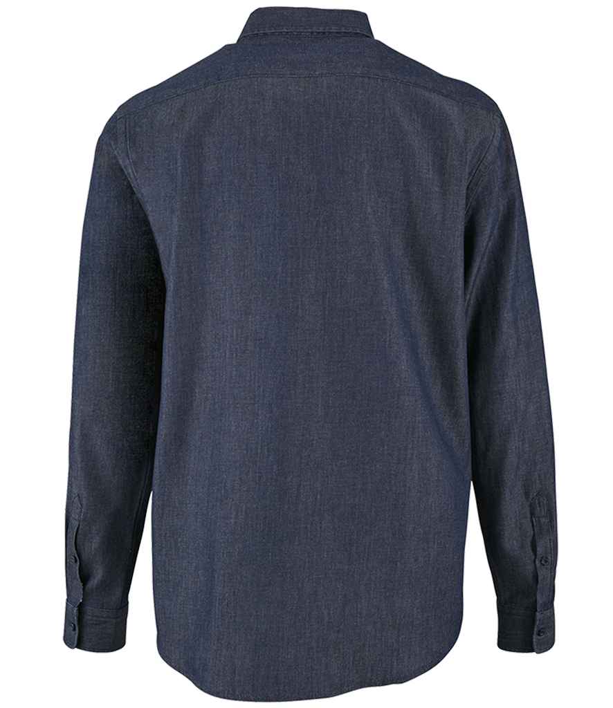SOL'S Barry Long Sleeve Denim Shirt | Denim Brut - Lancashire Teamwear
