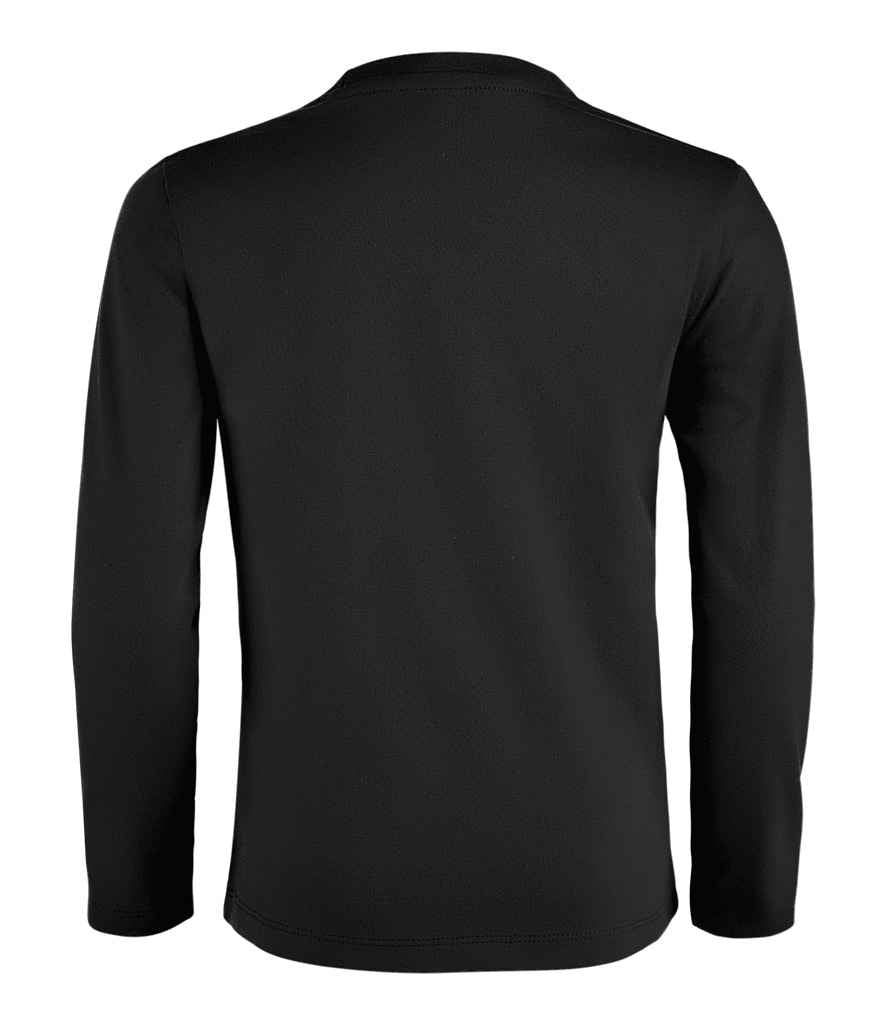 SOL'S Kids Imperial Long Sleeve T-Shirt | Deep Black - Lancashire Teamwear