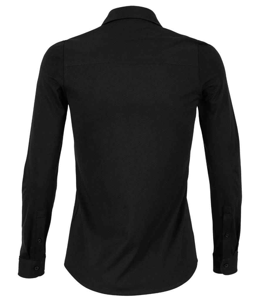 NEOBLU Ladies Balthazar Jersey Long Sleeve Shirt | Deep Black - Lancashire Teamwear