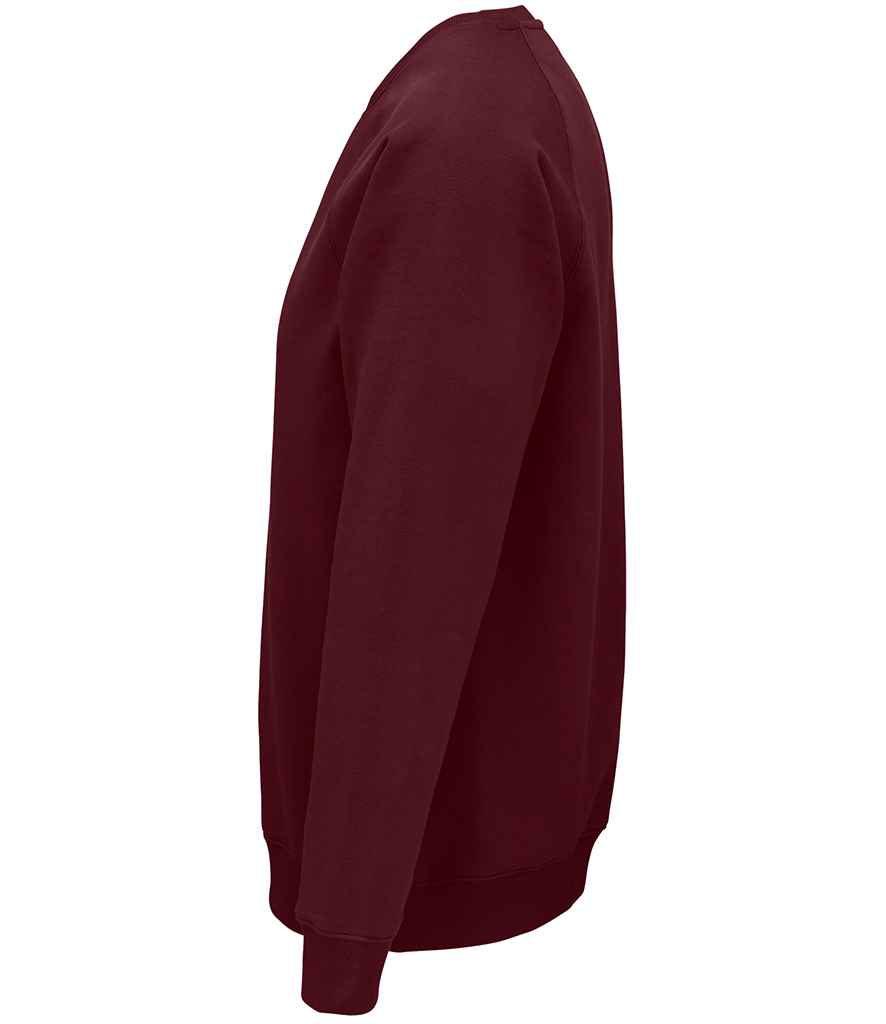 SOL'S Unisex Space Organic Raglan Sweatshirt | Burgundy - Lancashire Teamwear