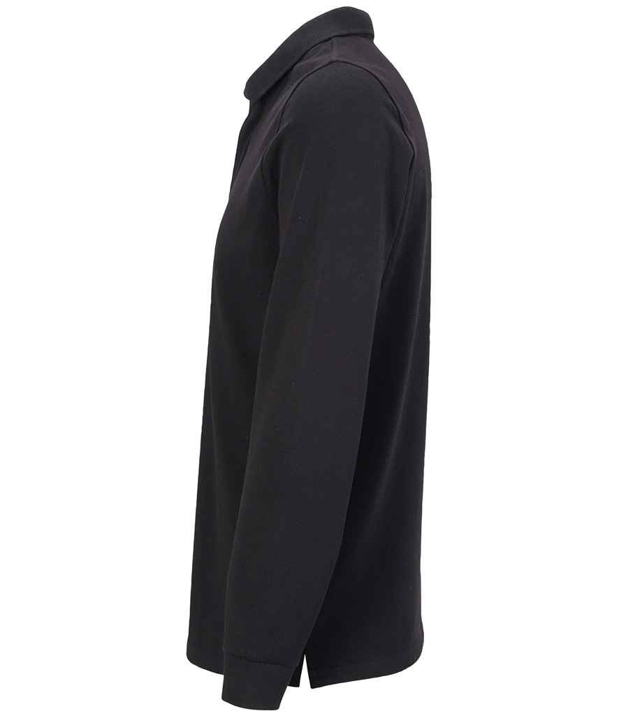 NEOBLU Owen Long Sleeve Piqué Polo Shirt | Deep Black - Lancashire Teamwear