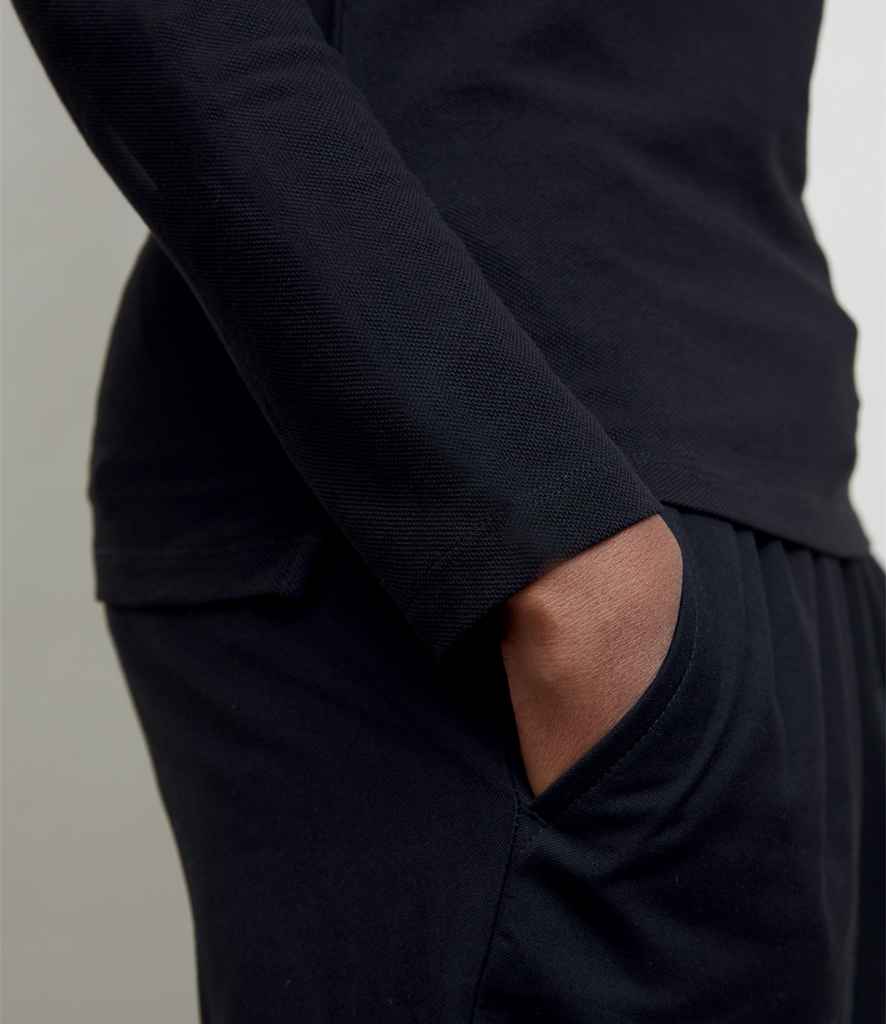 NEOBLU Ladies Owen Long Sleeve Piqué Polo Shirt | Deep Black - Lancashire Teamwear