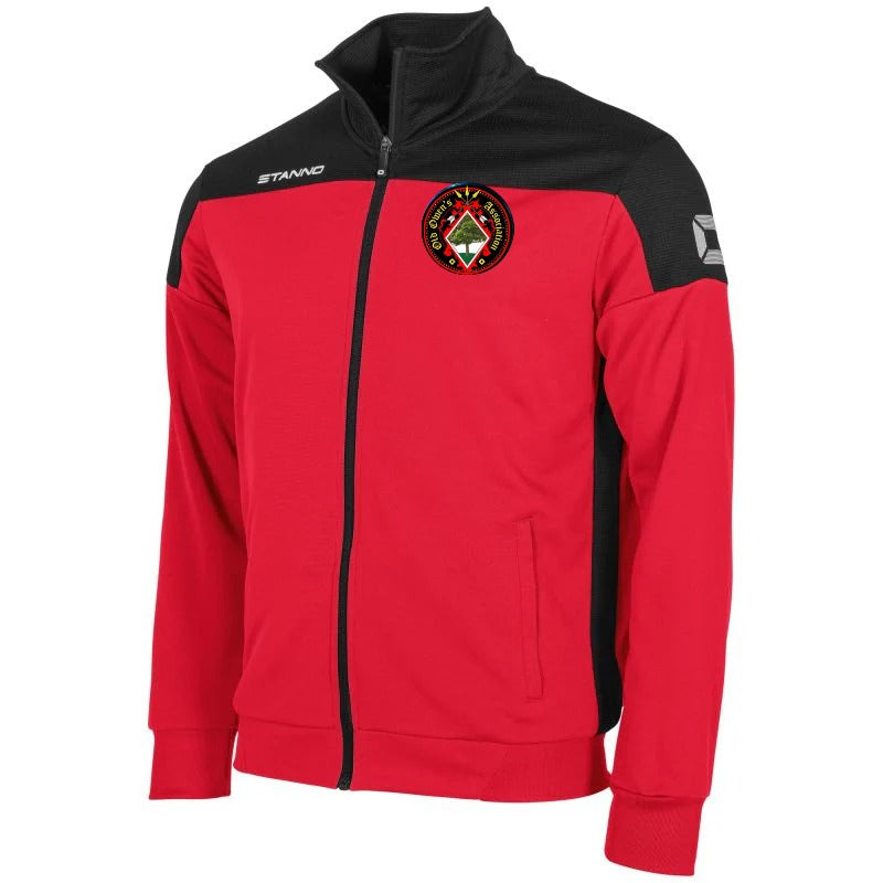 Old Owens Reserves Stanno Pride Full Zip Jacket in Red/Black with club badge