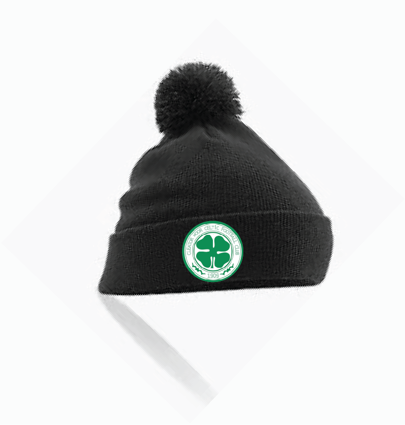 Cleator Moor Celtic Pom Pom Beanie Black Trainingwear - Lancashire Teamwear