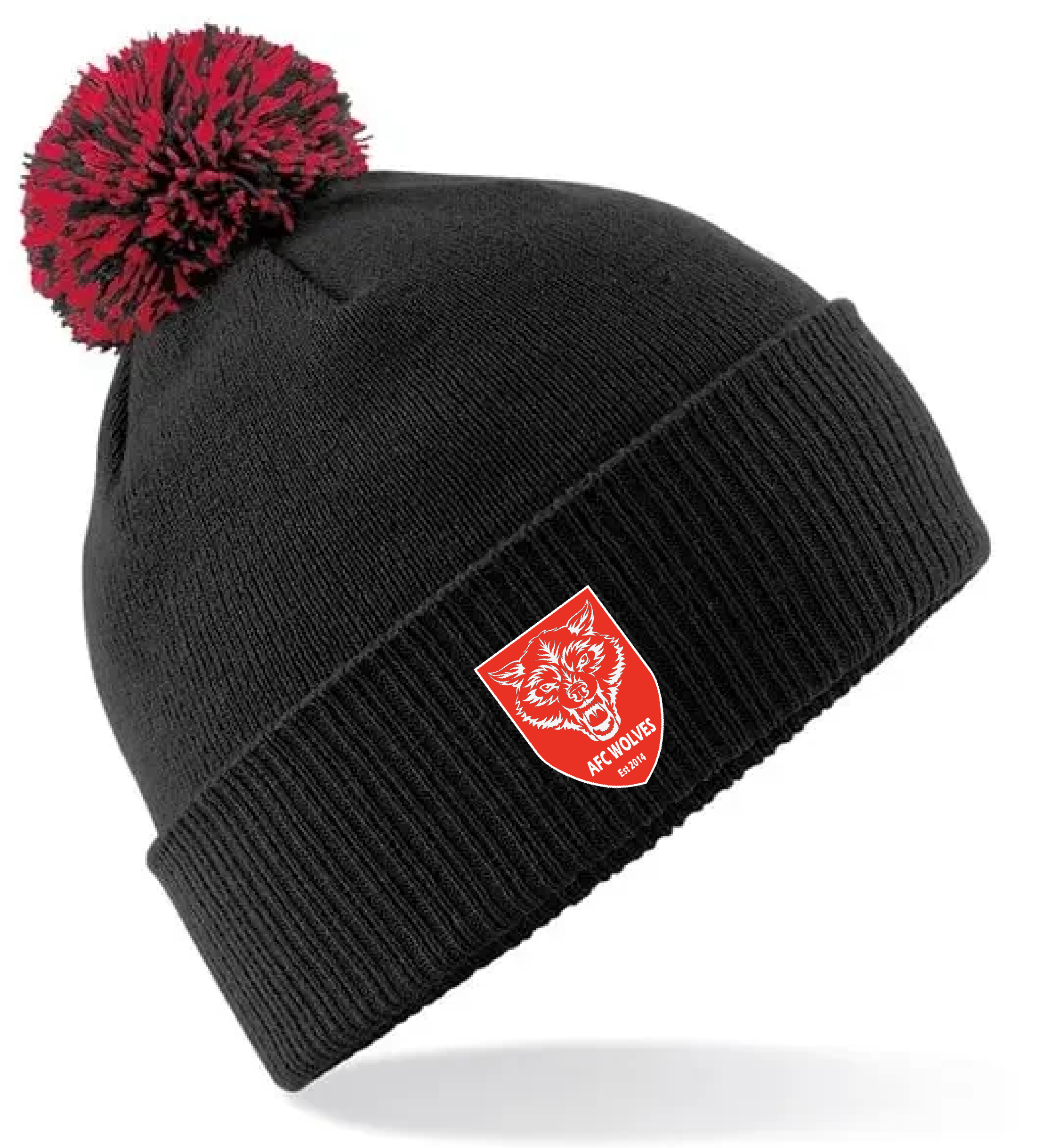 AFC Wolves Burnley Pom Pom Beanie Black Trainingwear - Lancashire Teamwear