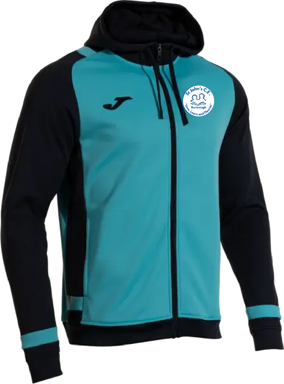 Burscough St Johns Zip Hoodie (Fluor Turquoise/Dark Navy)