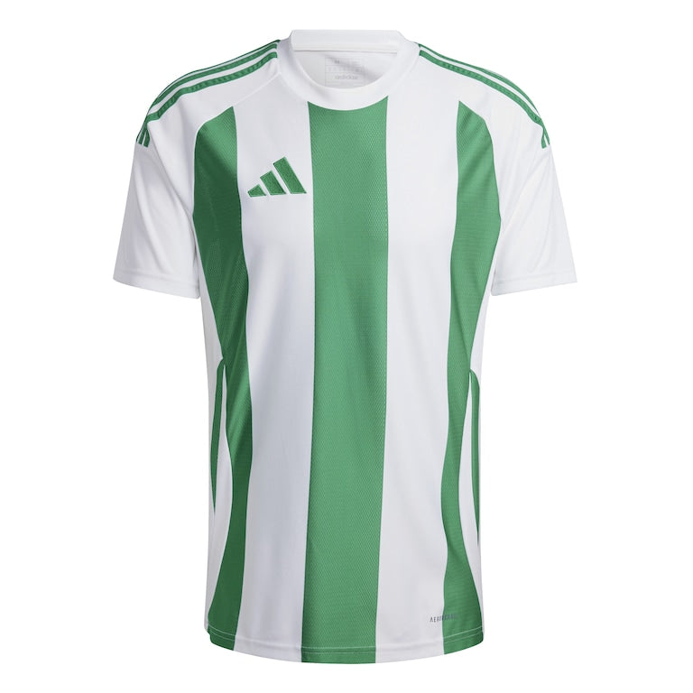 adidas Striped 24 SS Shirt - White/Team Green