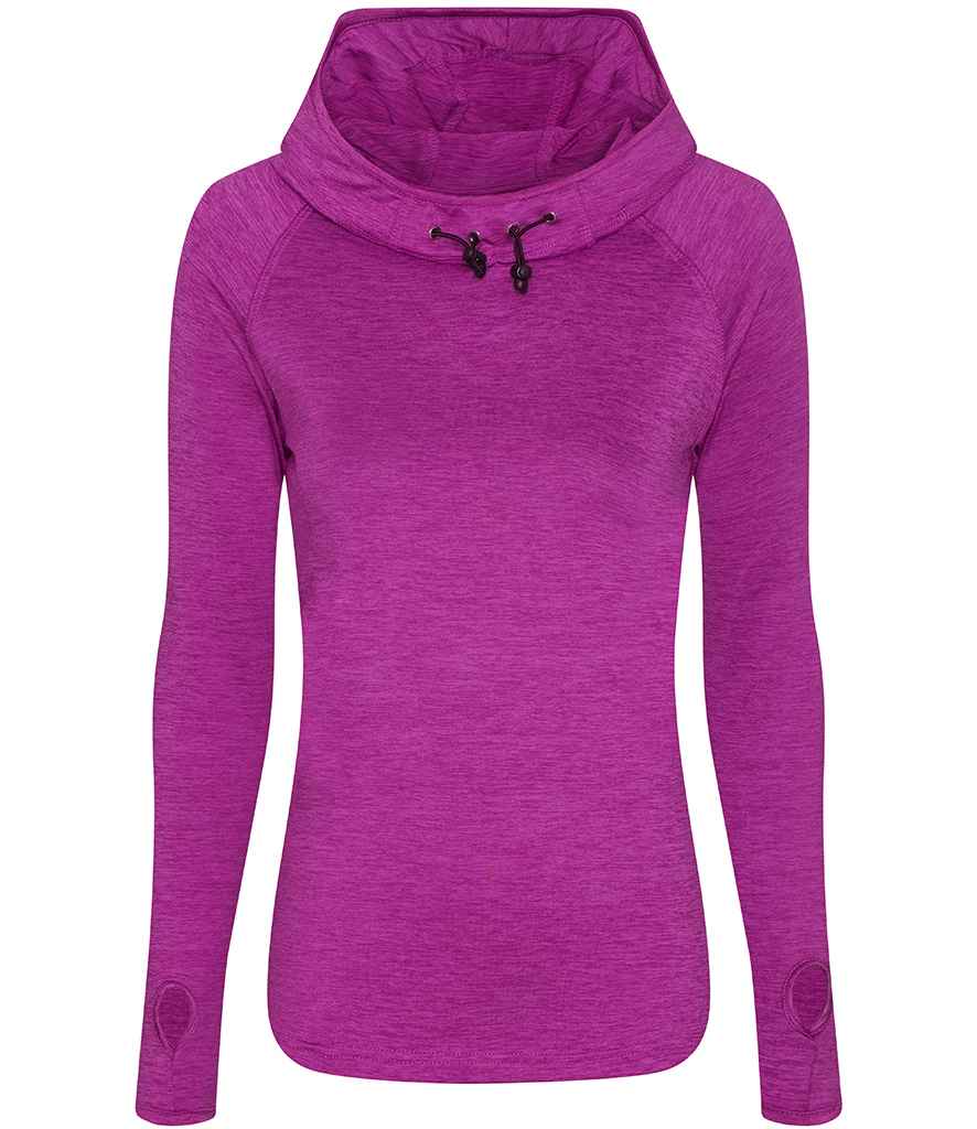 AWDis Ladies Cool Cowl Neck Top Raspberry Melange