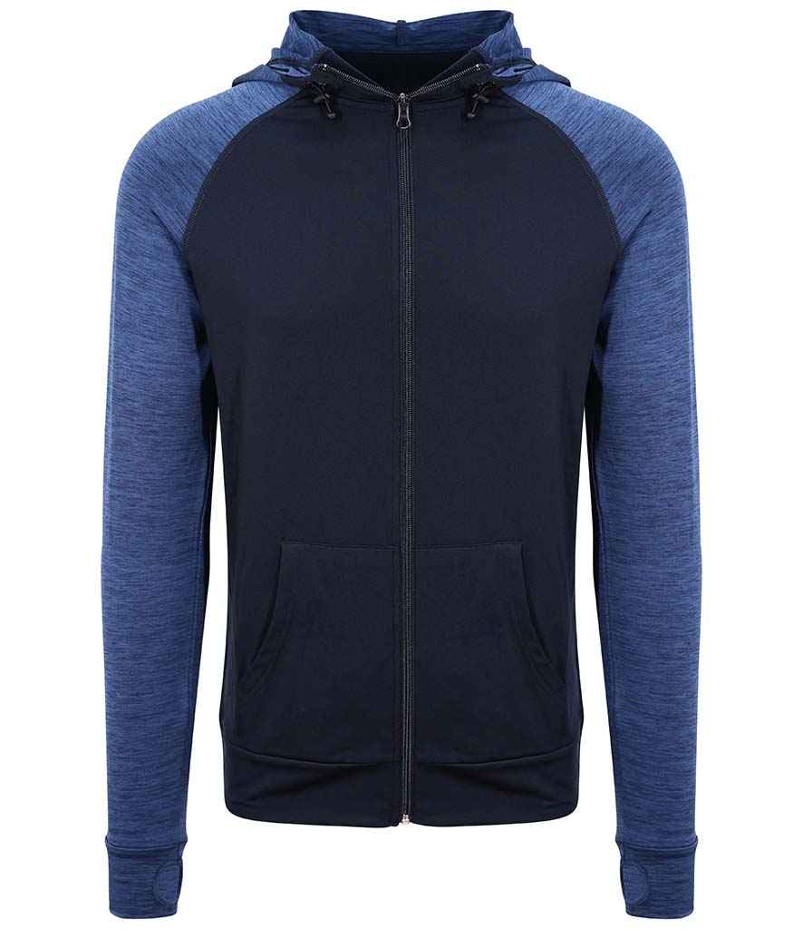 AWDis Cool Contrast Zoodie Navy/Navy Melange