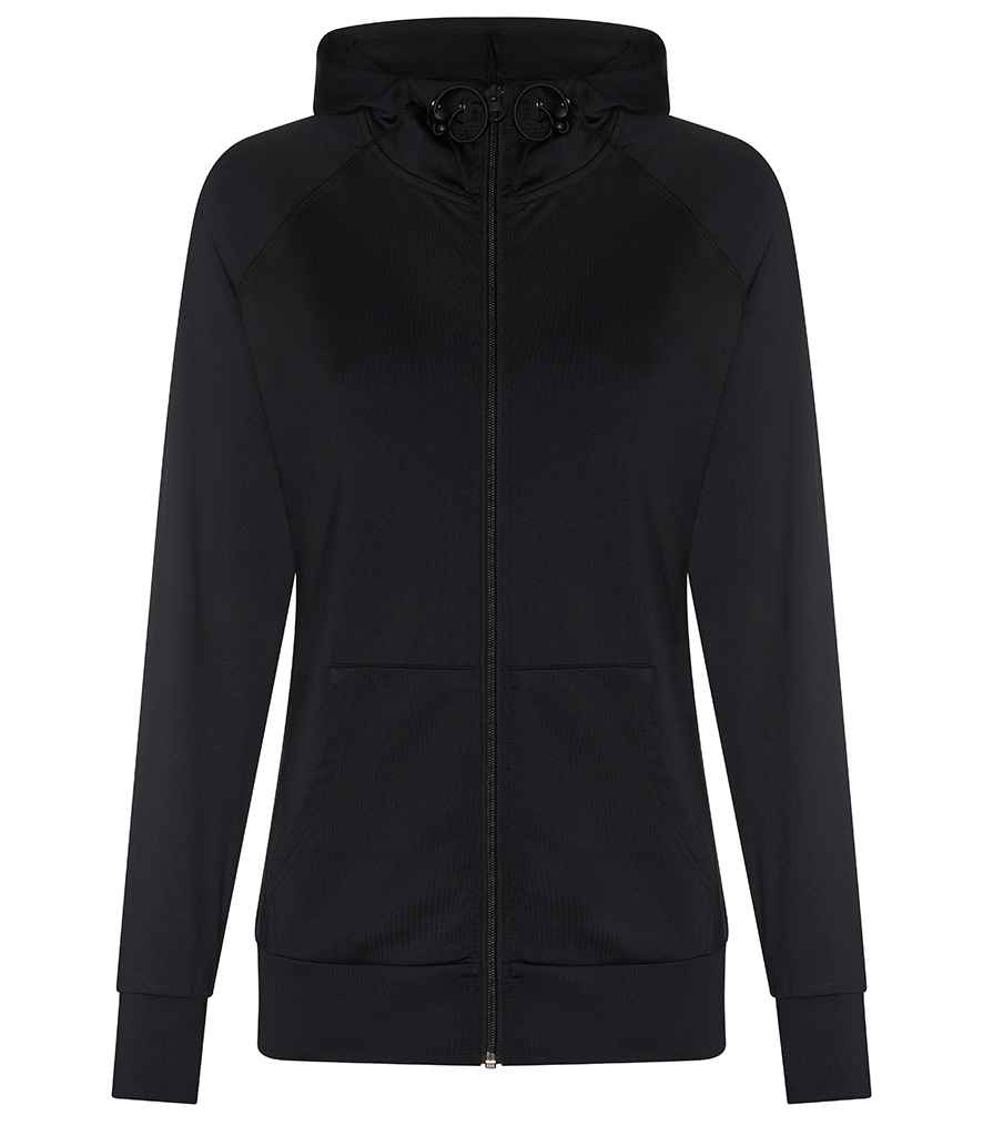 AWDis Ladies Cool Contrast Zoodie Jet Black