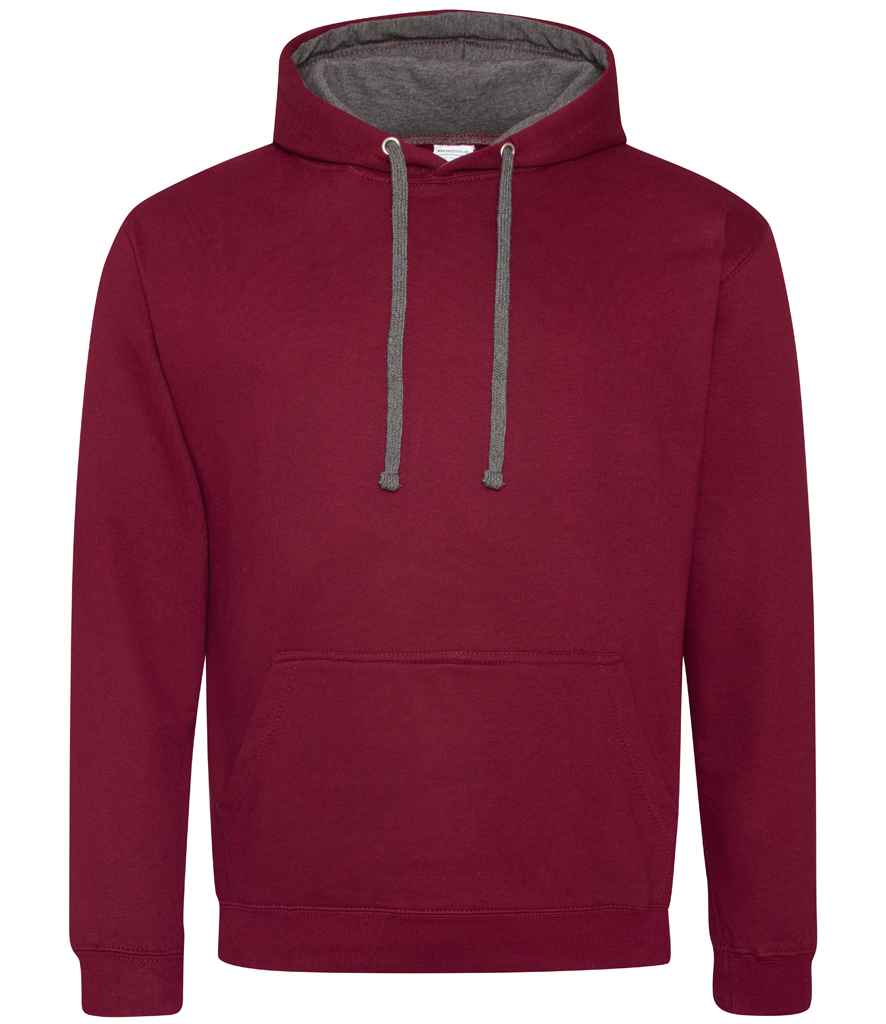 AWDis Varsity Hoodie | Burgundy/Charcoal Burgundy/Charcoal