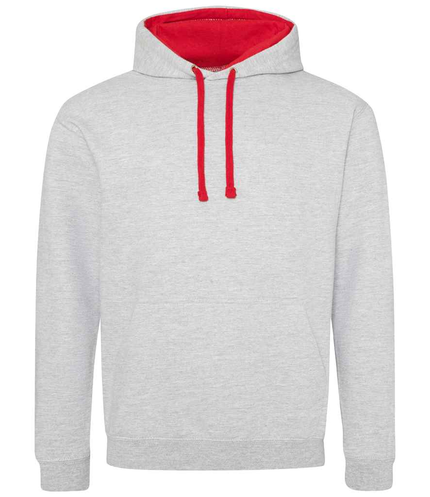 AWDis Varsity Hoodie | Heather Grey/Fire Red Heather Grey/Fire Red