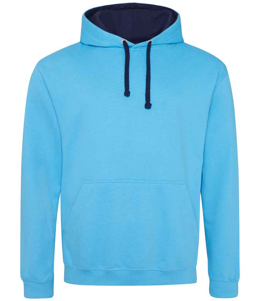 AWDis Varsity Hoodie | Hawaiian Blue/Oxford Navy Hawaiian Blue/Oxford Navy