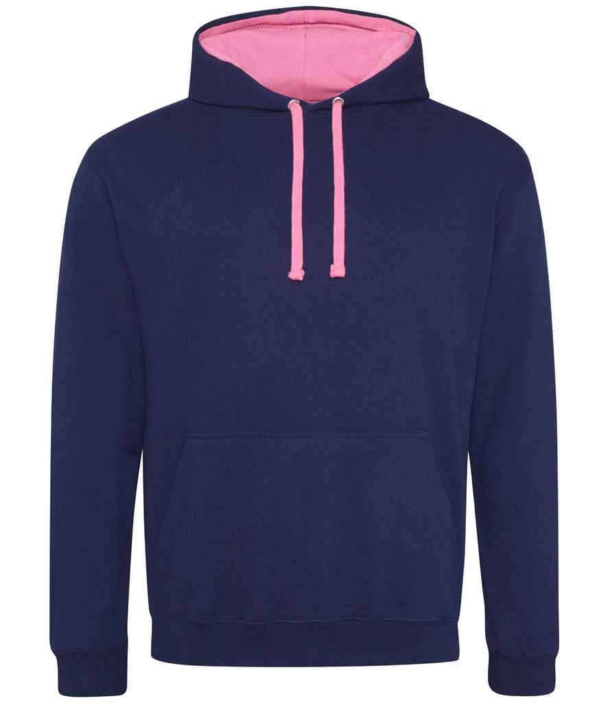 AWDis Varsity Hoodie | Oxford Navy/Candyfloss Pink Oxford Navy/Candyfloss Pink