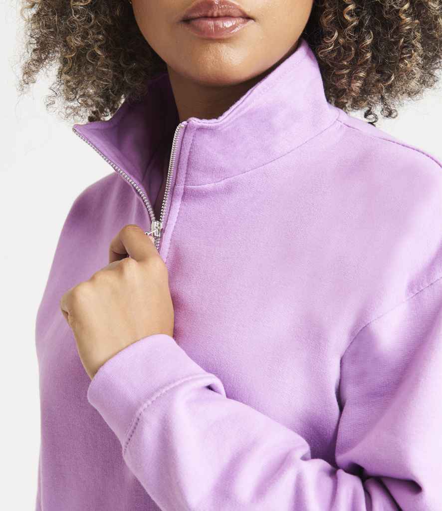 AWDis Ladies Cropped 1/4 Zip Sweatshirt | Lavender - Just Hoods - Lancashire Teamwear