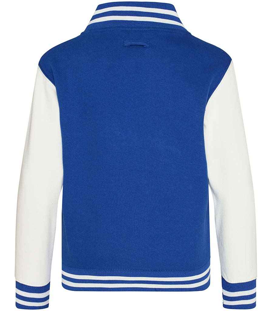 AWDis Kids Varsity Jacket | Royal Blue/White - Just Hoods - Lancashire Teamwear