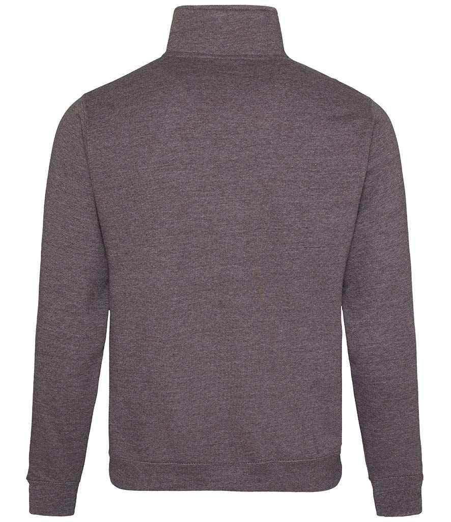 AWDis Sophomore Zip Neck Sweatshirt | Charcoal - Just Hoods - Lancashire Teamwear