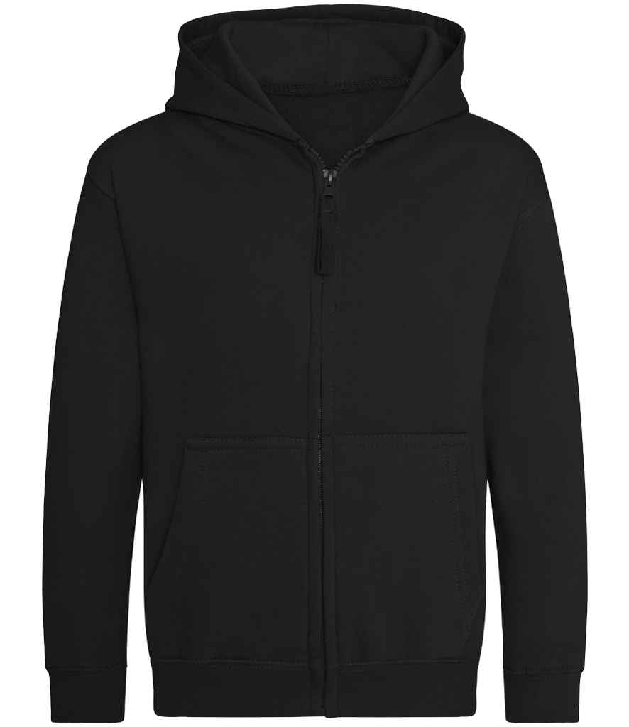 AWDis Kids Zoodie | Jet Black - Just Hoods Hood - Lancashire Teamwear