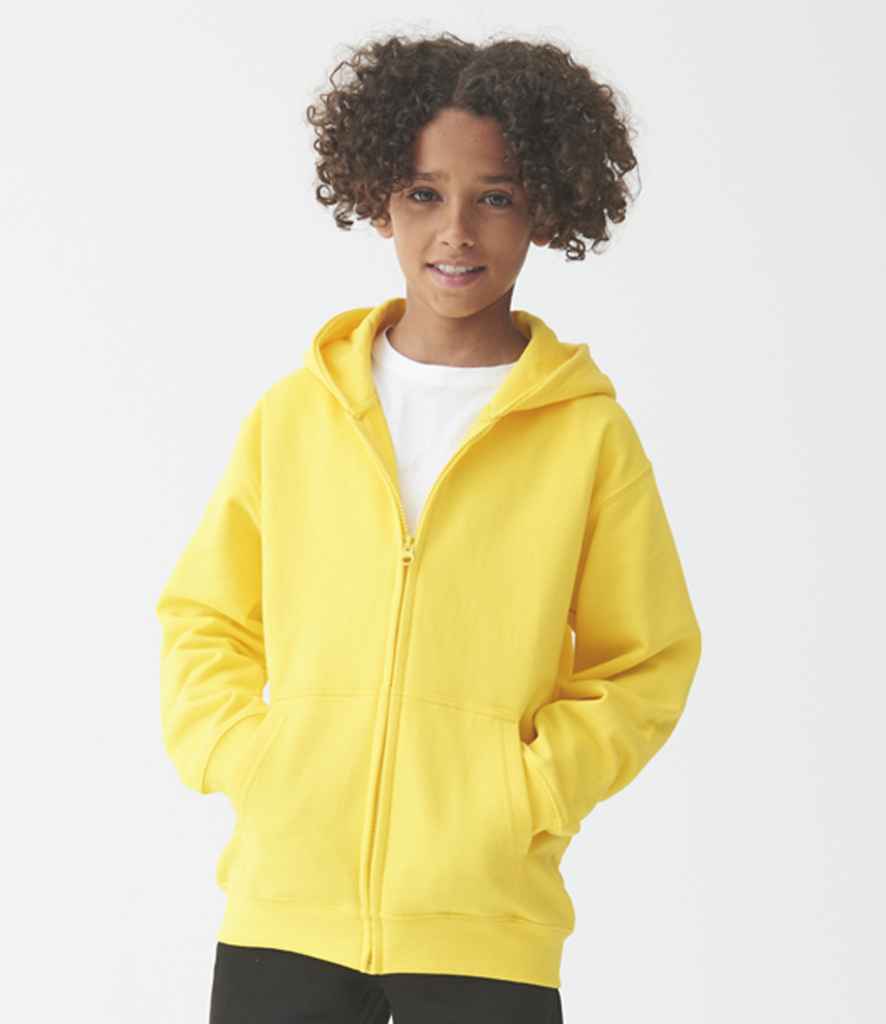 AWDis Kids Zoodie | Sun Yellow - Just Hoods Hood - Lancashire Teamwear