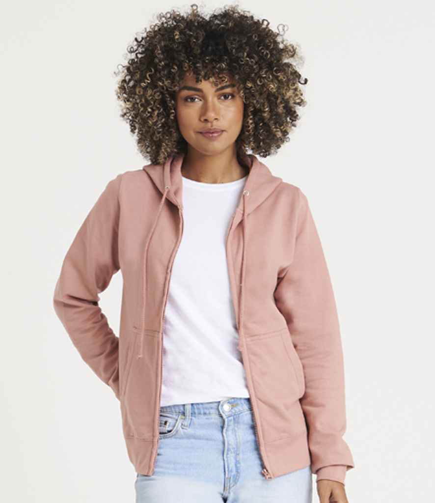 AWDis Ladies College Zoodie | Dusty Pink - Just Hoods Hood - Lancashire Teamwear