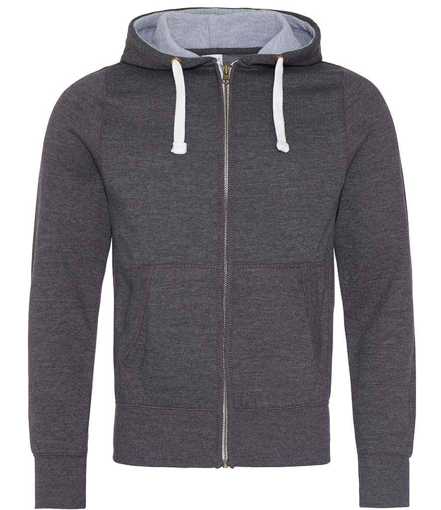 AWDis Chunky Zoodie | Charcoal - Just Hoods Hood - Lancashire Teamwear
