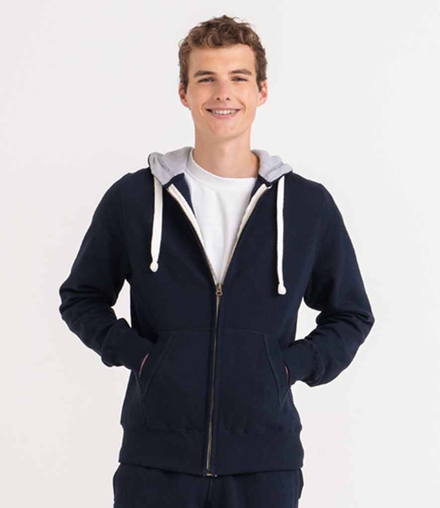 AWDis Chunky Zoodie | French Navy - Just Hoods Hood - Lancashire Teamwear