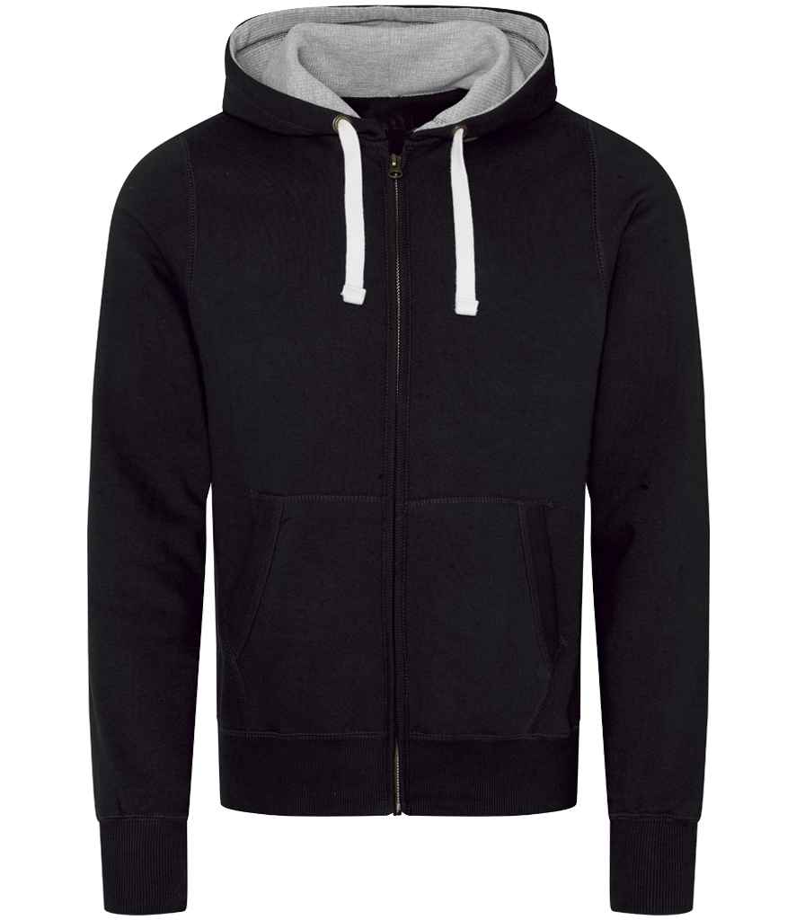 AWDis Chunky Zoodie | Jet Black - Just Hoods Hood - Lancashire Teamwear