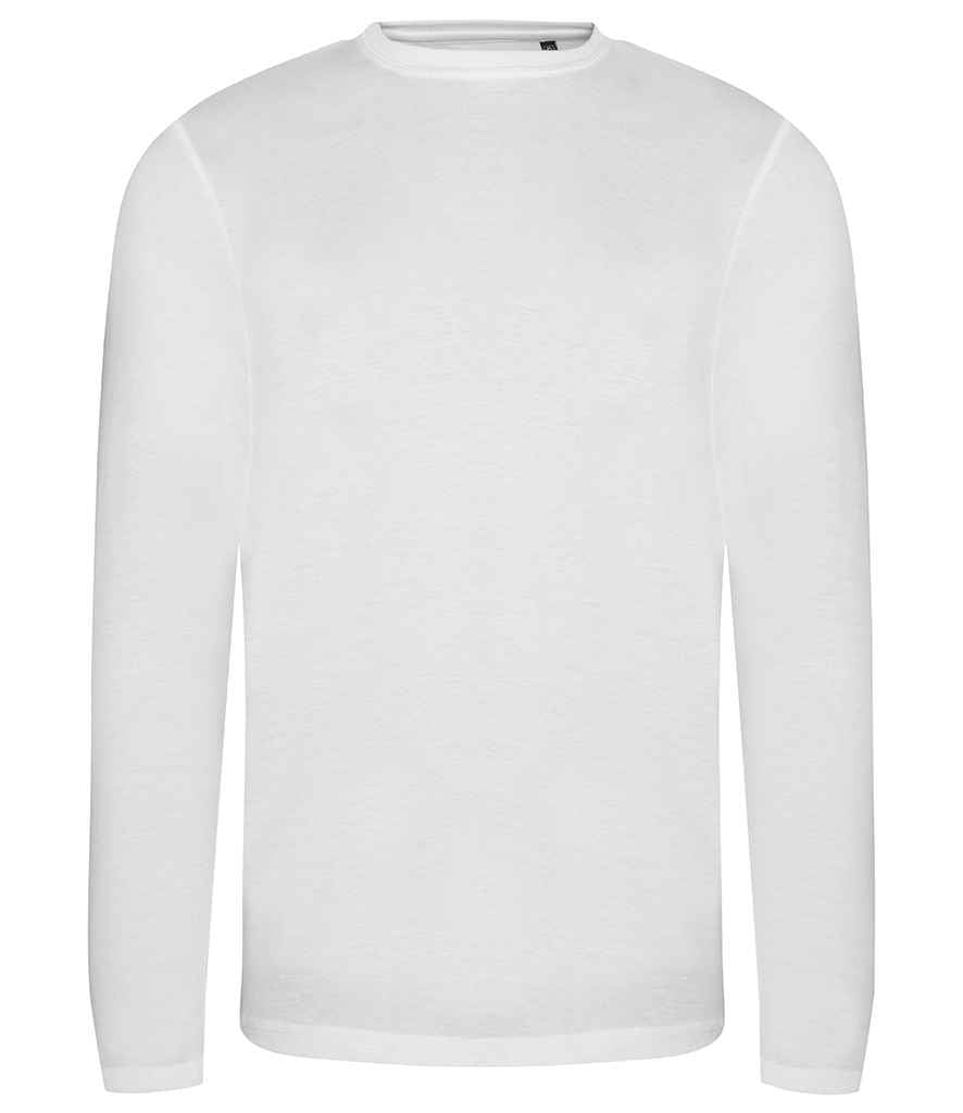 AWDis Long Sleeve Tri-Blend T-Shirt Solid White