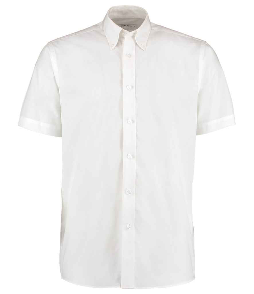 Kustom Kit Short Sleeve Classic Fit Workforce Shirt White