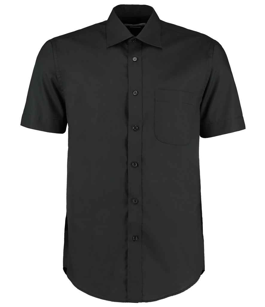 Kustom Kit Short Sleeve Classic Fit Business Shirt Black