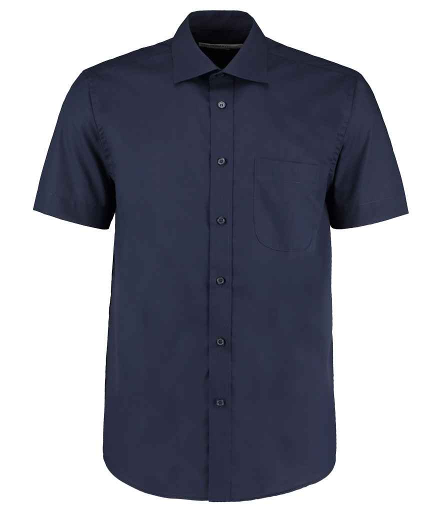 Kustom Kit Short Sleeve Classic Fit Business Shirt Dark Navy