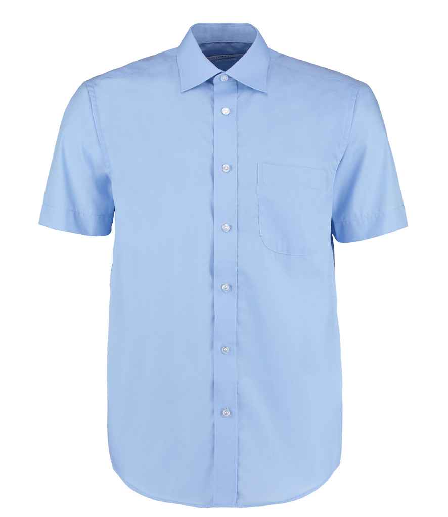 Kustom Kit Short Sleeve Classic Fit Business Shirt Light Blue