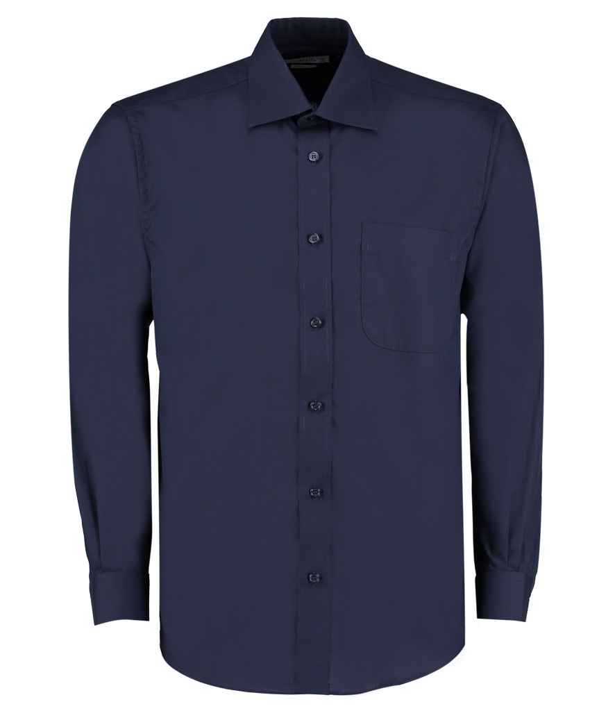 Kustom Kit Long Sleeve Classic Fit Business Shirt Dark Navy