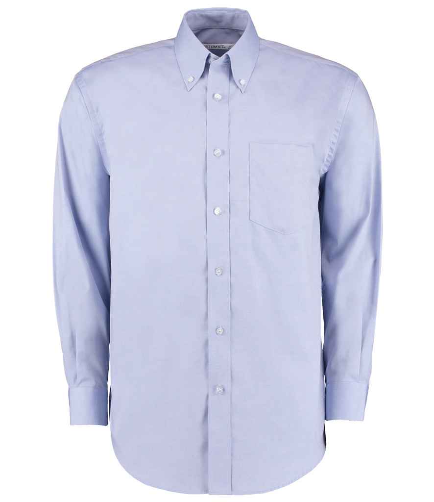 Kustom Kit Premium Long Sleeve Classic Fit Oxford Shirt | Light Blue Light Blue