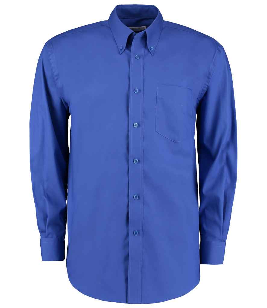 Kustom Kit Premium Long Sleeve Classic Fit Oxford Shirt | Royal Blue Royal Blue