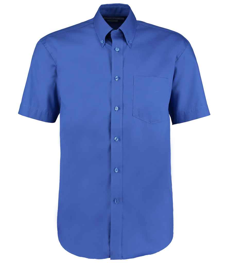 Kustom Kit Premium Short Sleeve Classic Fit Oxford Shirt | Royal Blue Royal Blue