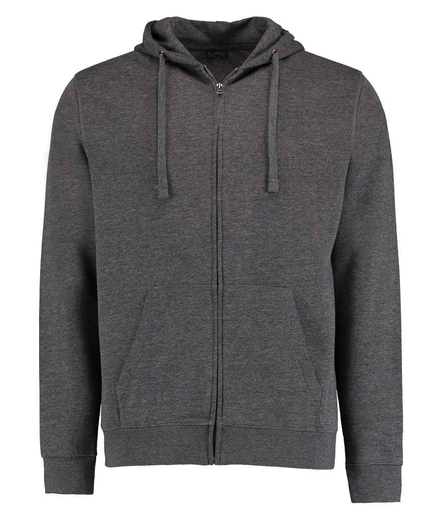 Kustom Kit Klassic Zip Hooded Sweatshirt Dark Grey Marl