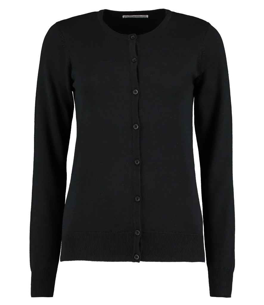Kustom Kit Ladies Arundel Round Neck Cardigan Black