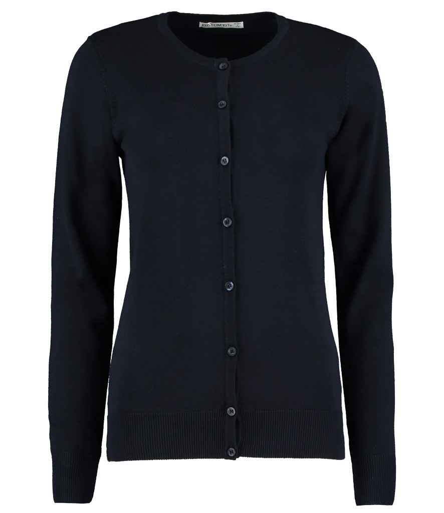 Kustom Kit Ladies Arundel Round Neck Cardigan Navy