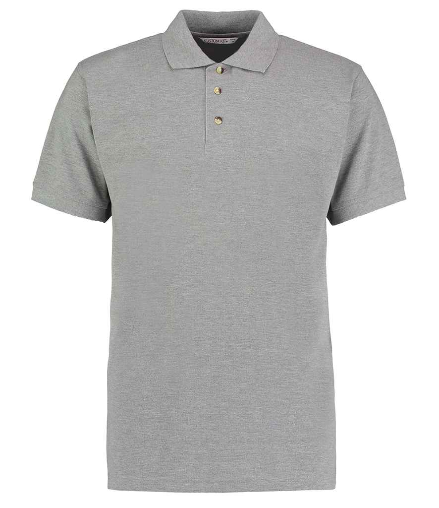 Kustom Kit Workwear Piqué Polo Shirt Heather Grey