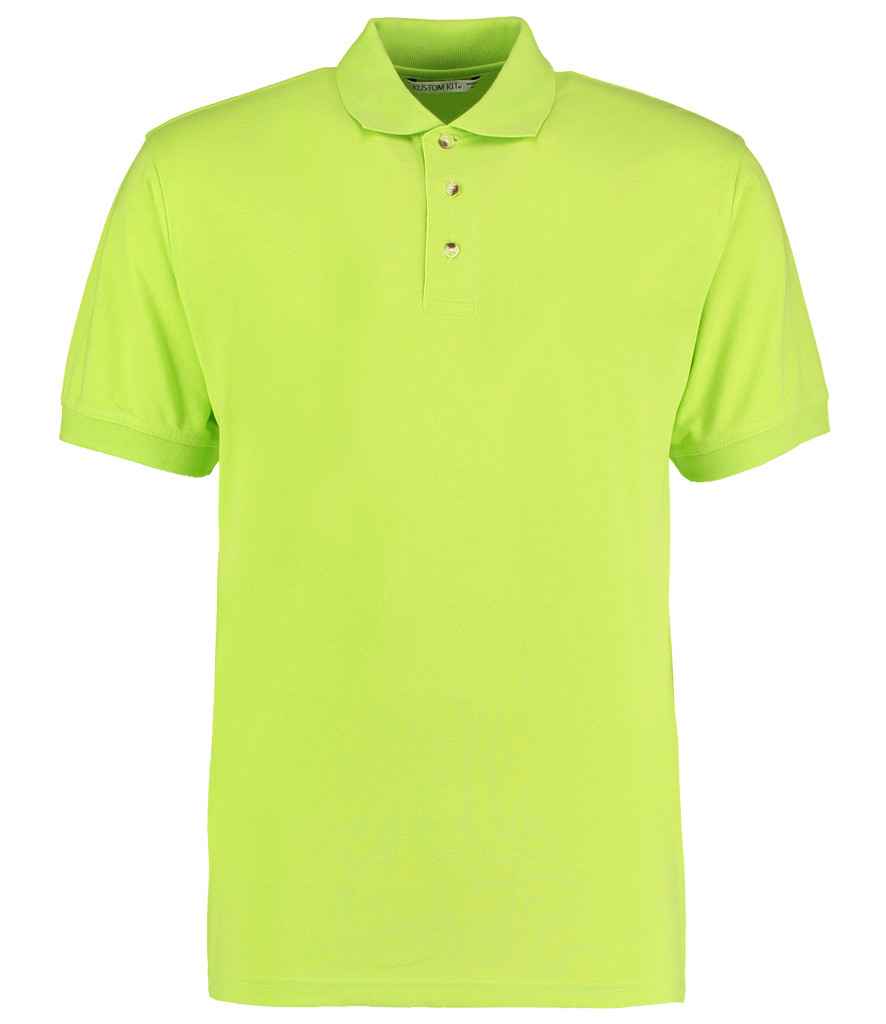 Kustom Kit Workwear Piqué Polo Shirt Lime Green
