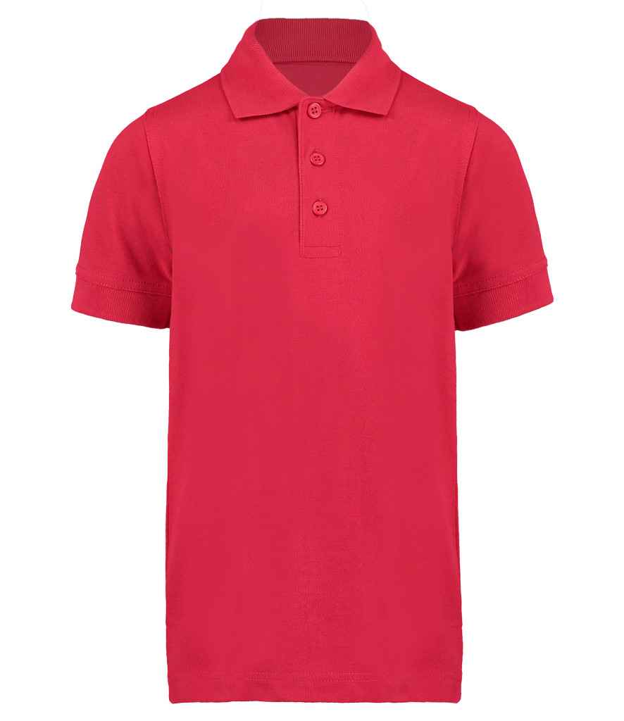 Kustom Kit Kids Klassic Poly/Cotton Piqué Polo Shirt Red