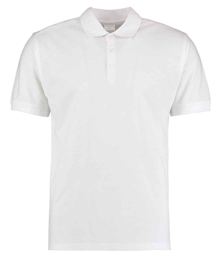 Kustom Kit Klassic Slim Fit Poly/Cotton Piqué Polo Shirt White