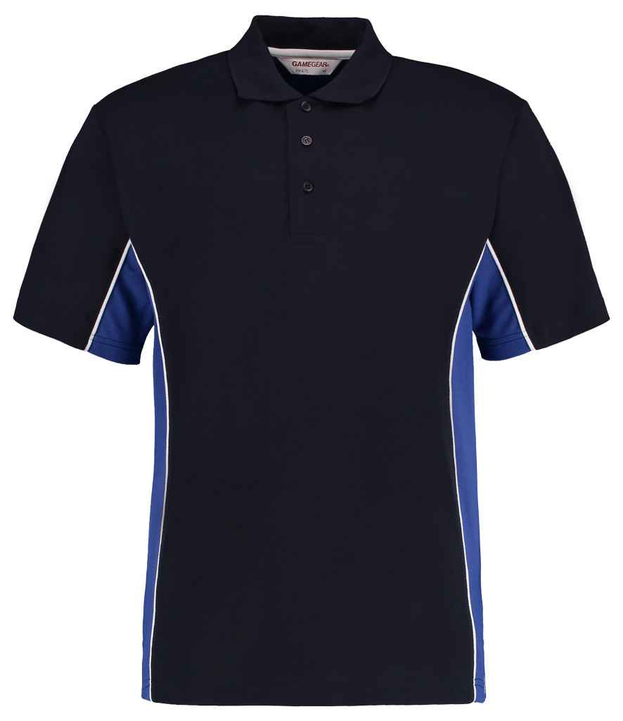 Kustom Kit Track Poly/Cotton Piqué Polo Shirt Navy/Royal Blue