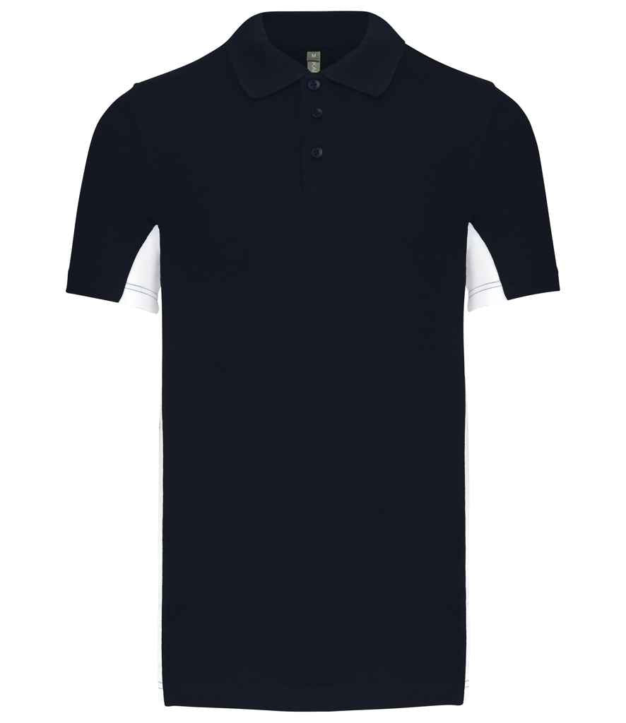 Kariban Flag Poly/Cotton Piqué Polo Shirt Navy/White