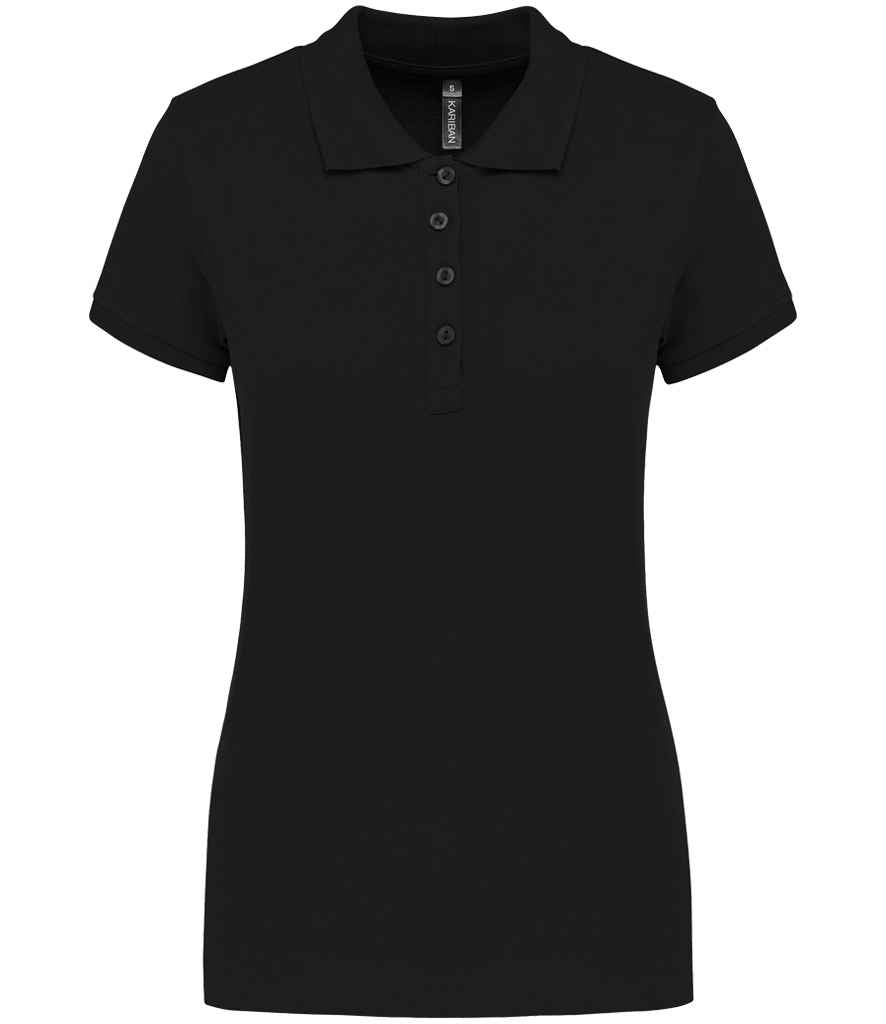 Kariban Ladies Short Sleeve Piqué Polo Shirt | Black Black