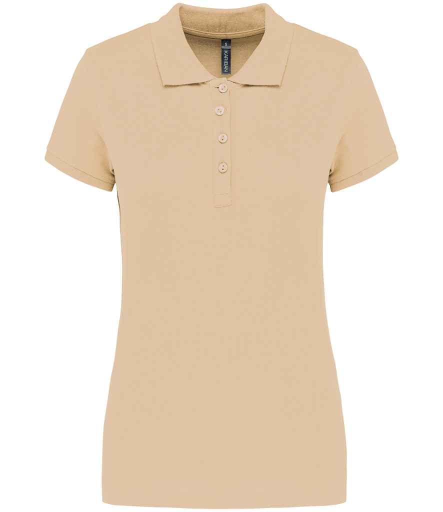 Kariban Ladies Short Sleeve Piqué Polo Shirt | Light Sand Light Sand